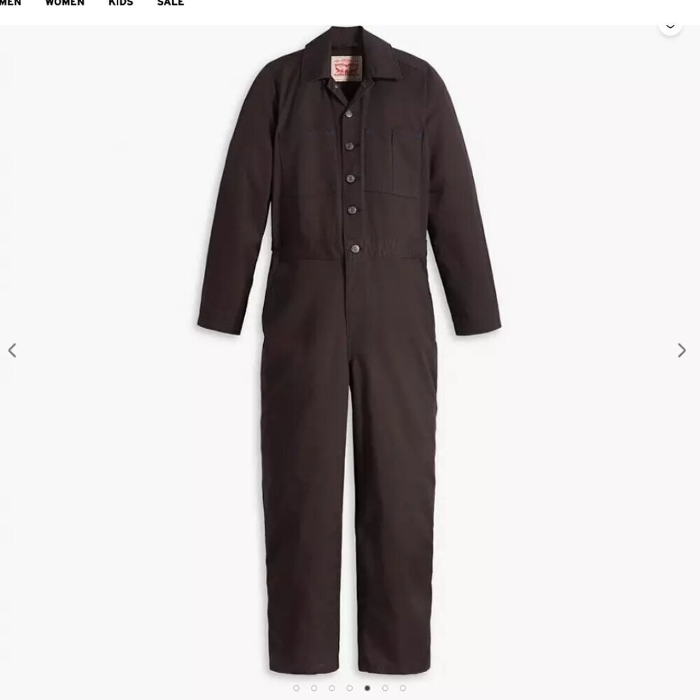 NWT Levis Black Iconic long sleeve Jumpsuit boilersuit S - Picture 3 of 3